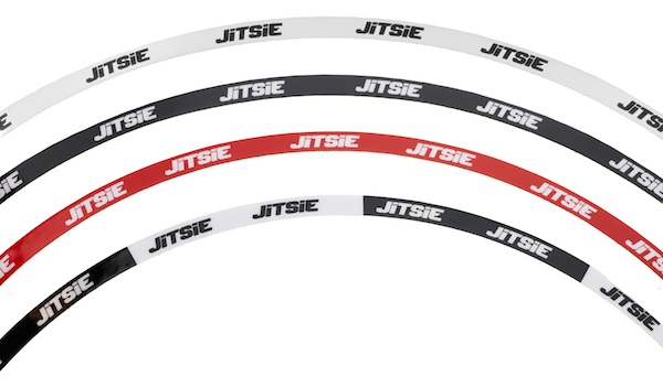 Jitsie Felgenaufkleber in Weiß, Schwarz, Rot und Schwarz/Weiß